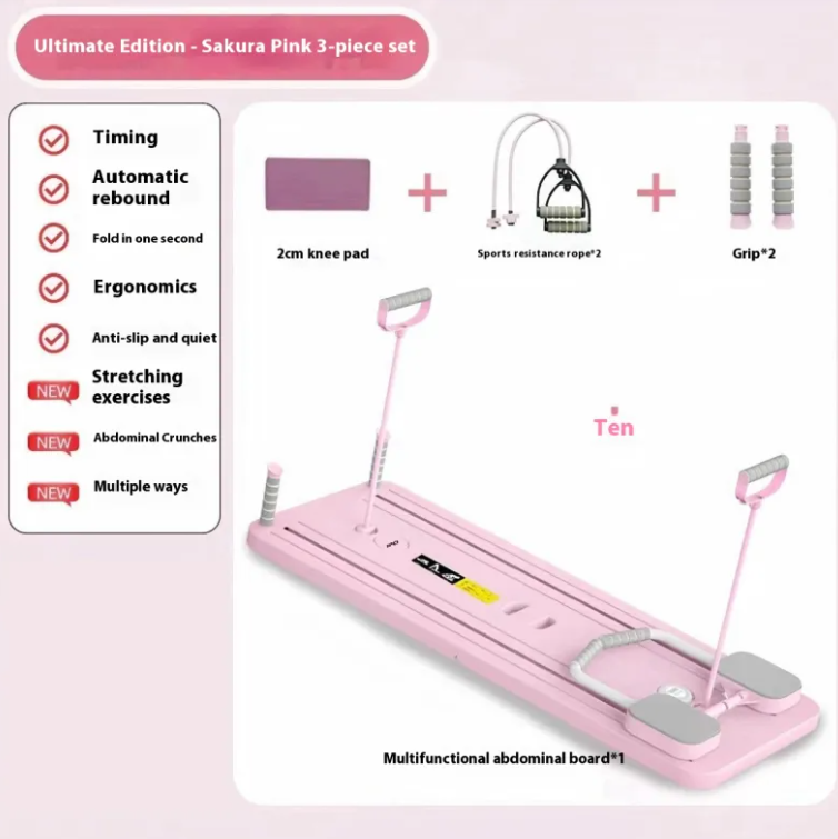 Automatic Rebound Abdominal Wheel Fitness Board
