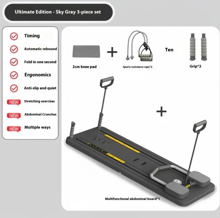 Automatic Rebound Abdominal Wheel Fitness Board