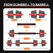 2-in-1 Adjustable Dumbbell and Barbell Set