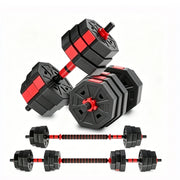 2-in-1 Adjustable Dumbbell and Barbell Set