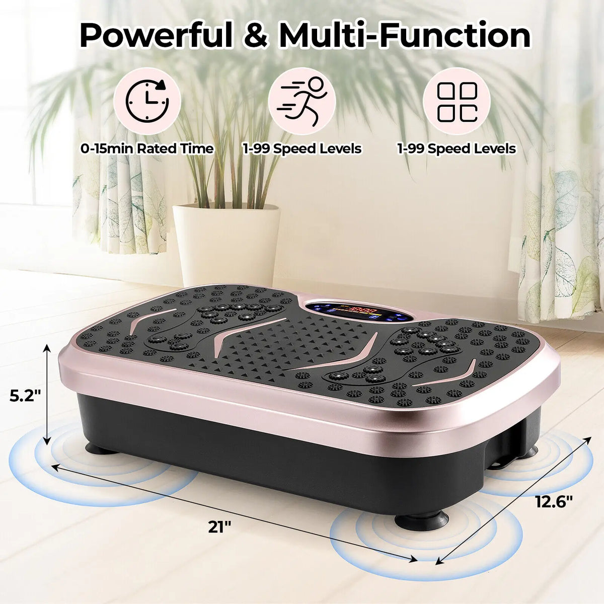 Vibration Plate Exercise Machine with Remote & Bands