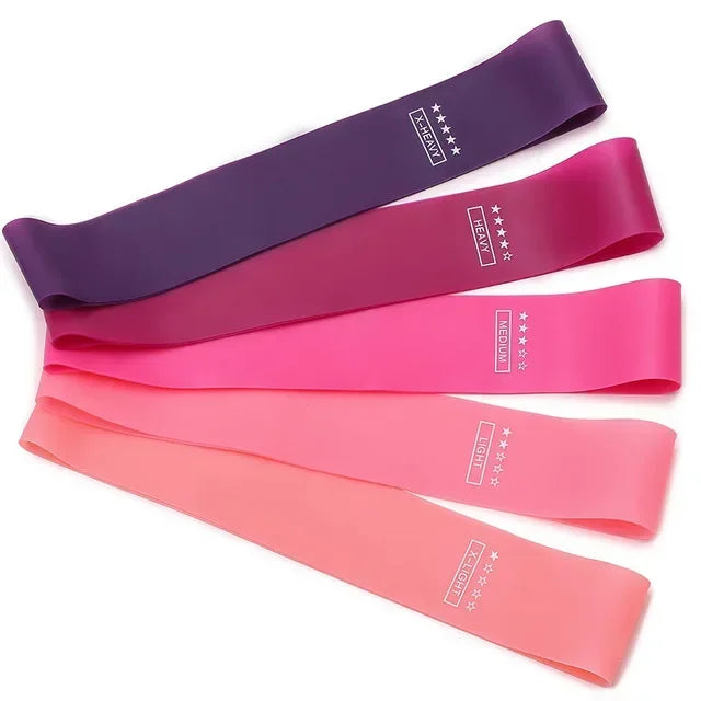 Resistance Bands Set – 5 Rubber Bands for Pilates & Yoga