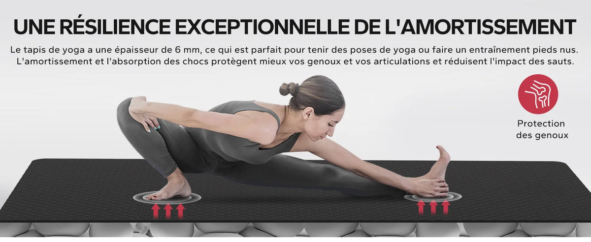 Extra Large TPE Yoga Mat, 48" x 72", 6 mm