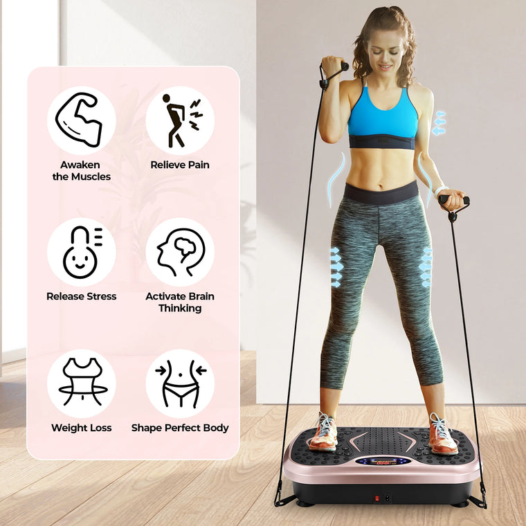 Vibration Plate Exercise Machine with Remote & Bands