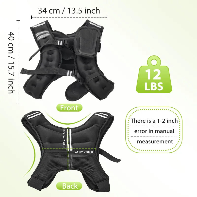 12 lb Weighted Workout Vest