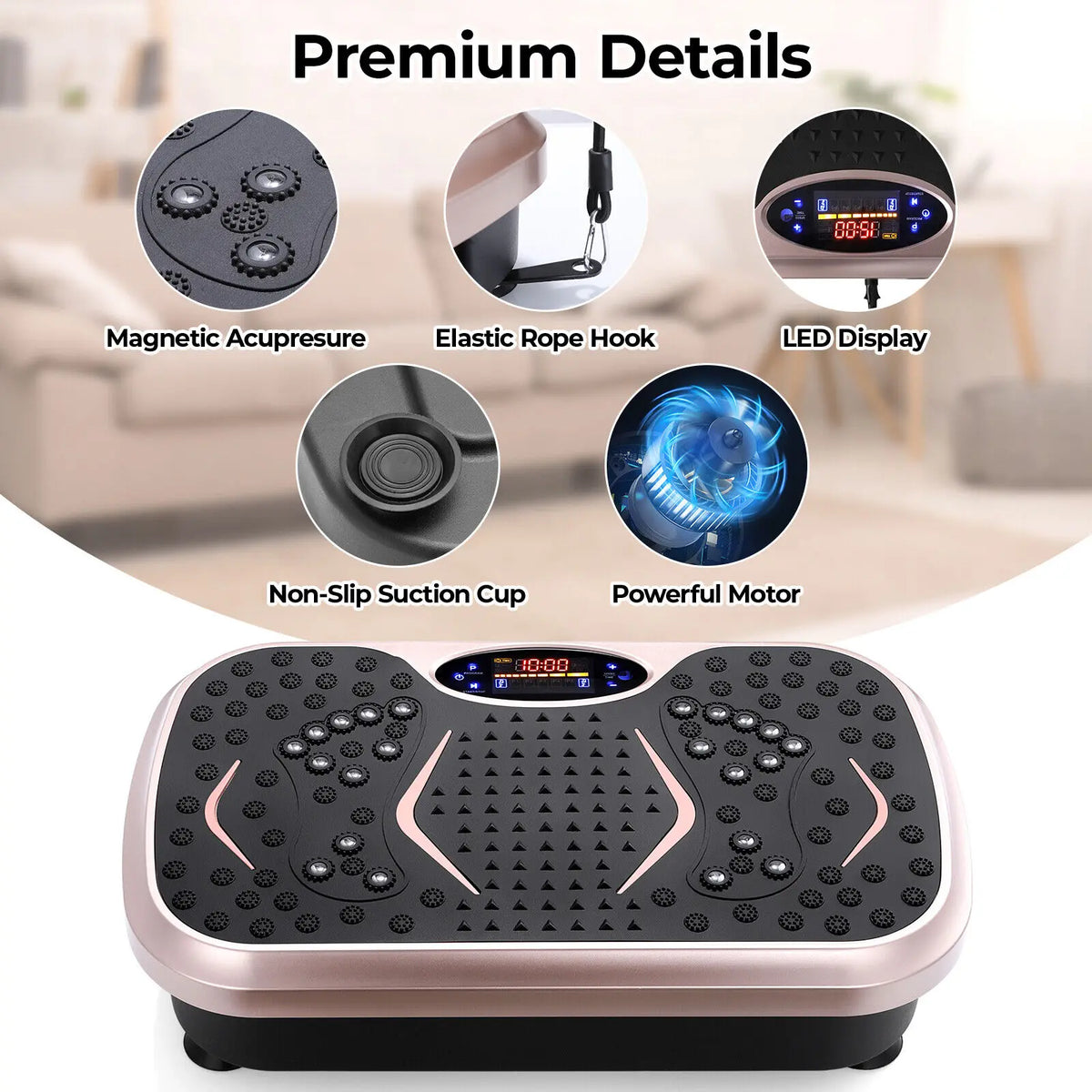 Vibration Plate Exercise Machine with Remote & Bands