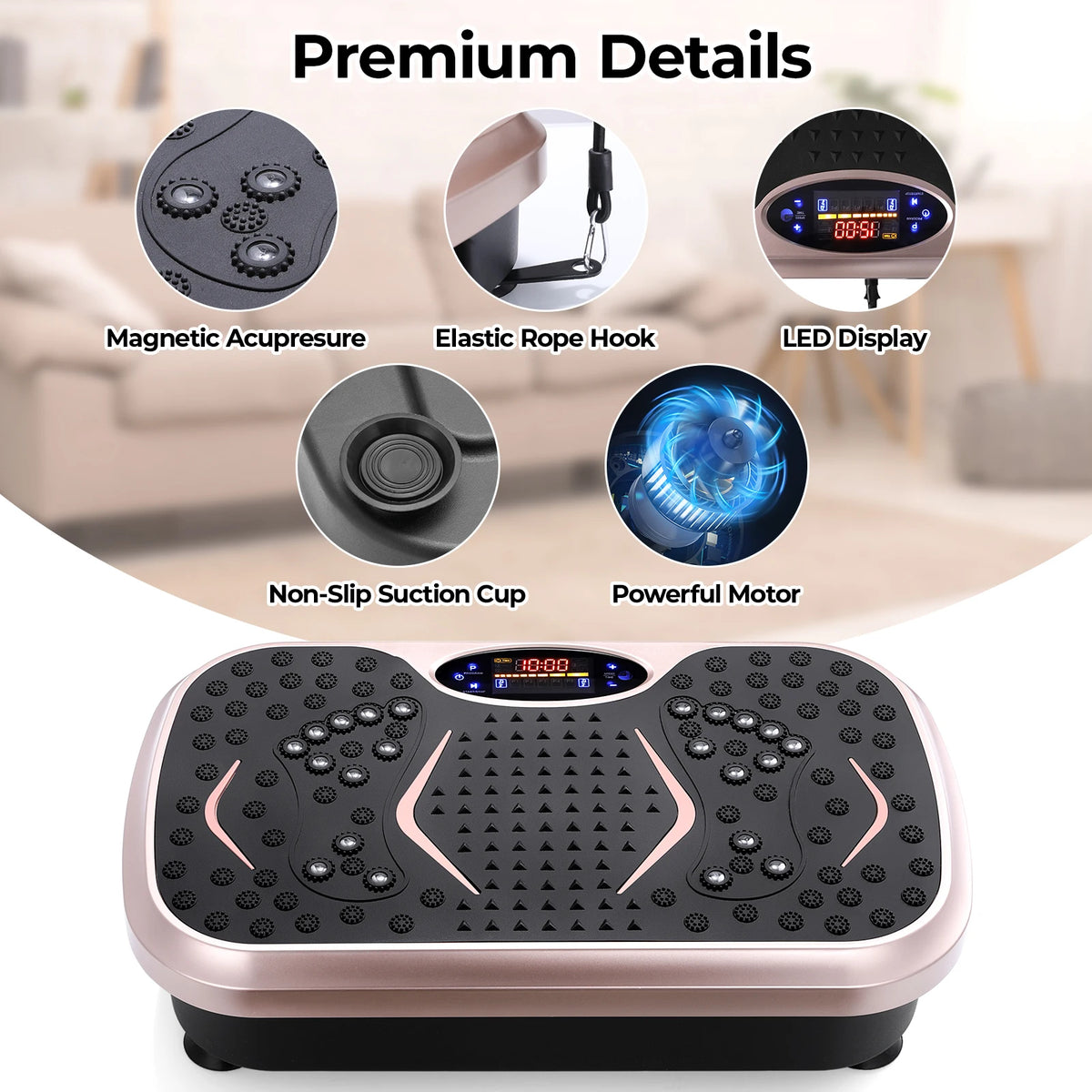 Vibration Plate Exercise Machine with Remote & Bands
