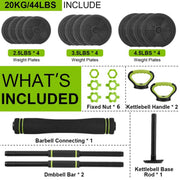 HiMISS 4-in-1 Adjustable Weight Set