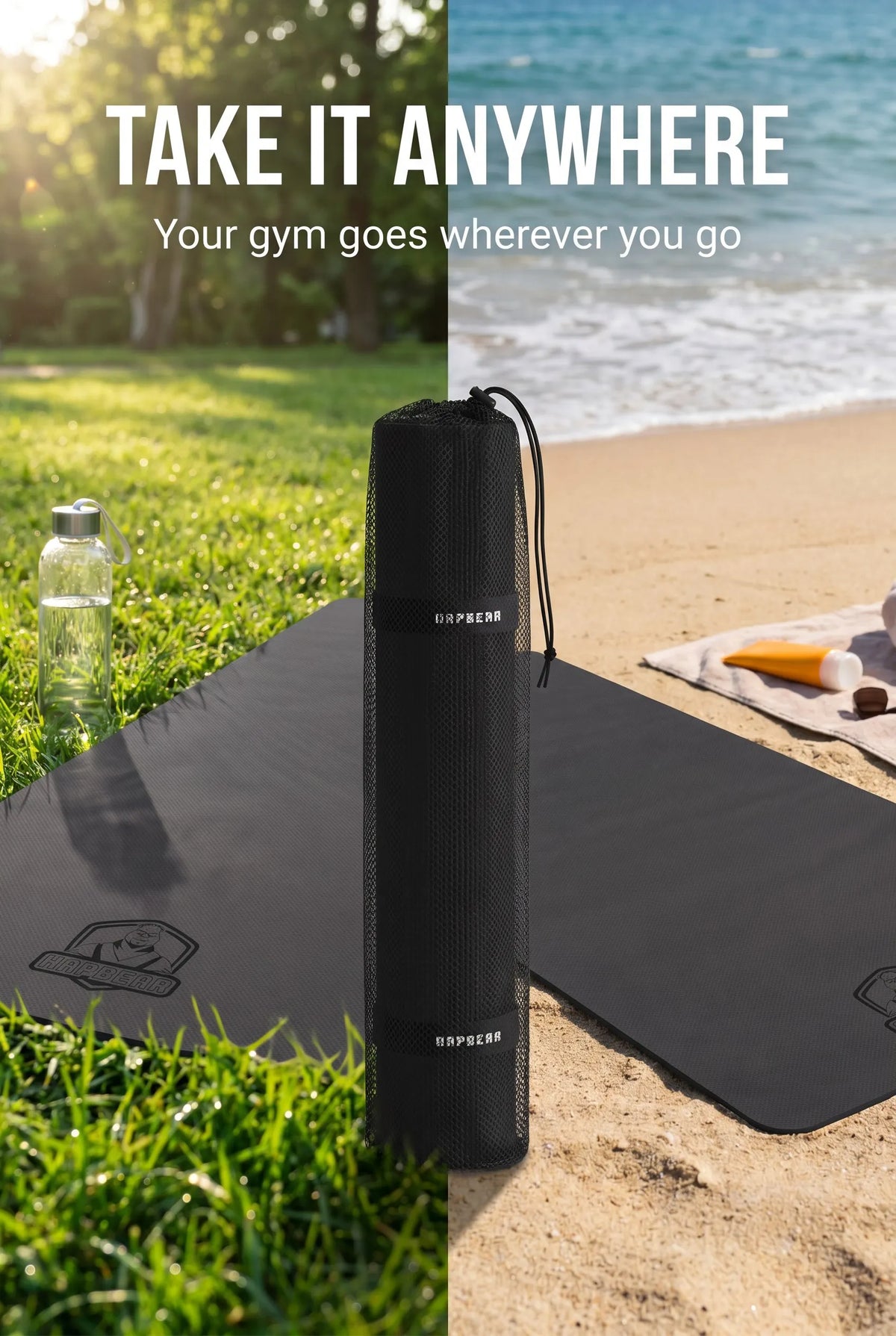 Extra Large TPE Yoga Mat, 48" x 72", 6 mm