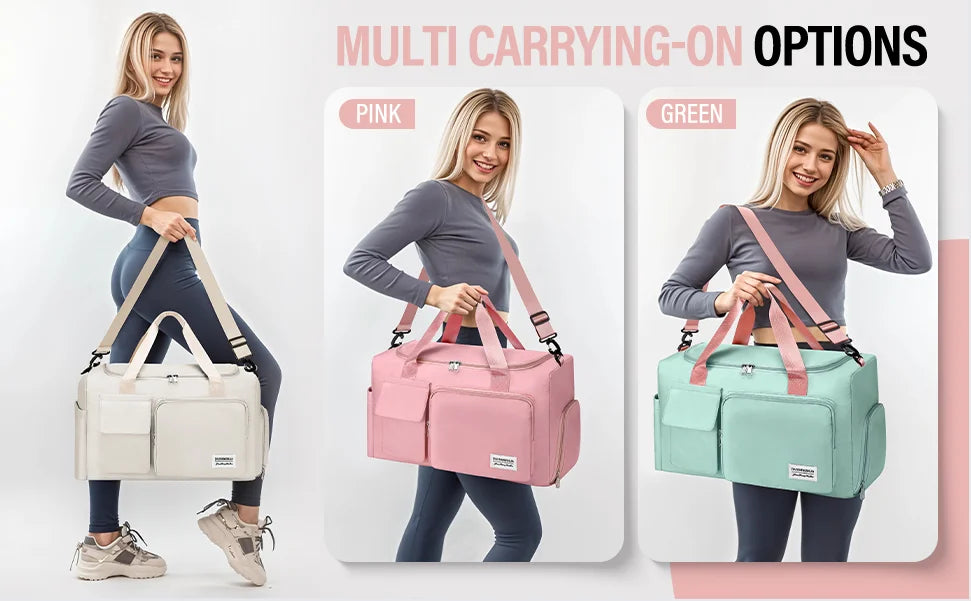 Gym Duffel Bag with Wet and Dry Compartments