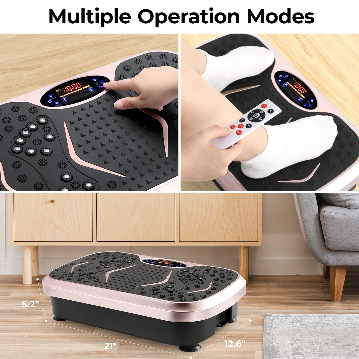 Vibration Plate Exercise Machine with Remote & Bands