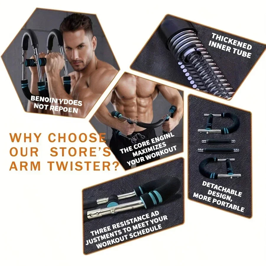 U-Shaped Power Twister for Arm and Chest Training