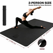 Extra Large TPE Yoga Mat, 48" x 72", 6 mm