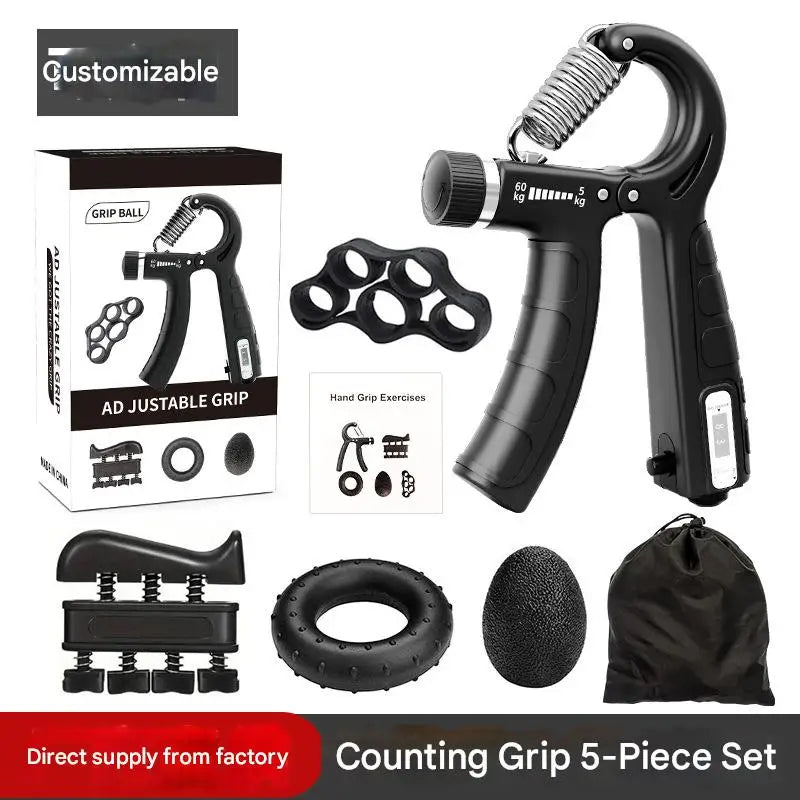 Hand Grip Strengthener and Finger Trainer Kit