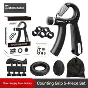 Hand Grip Strengthener and Finger Trainer Kit
