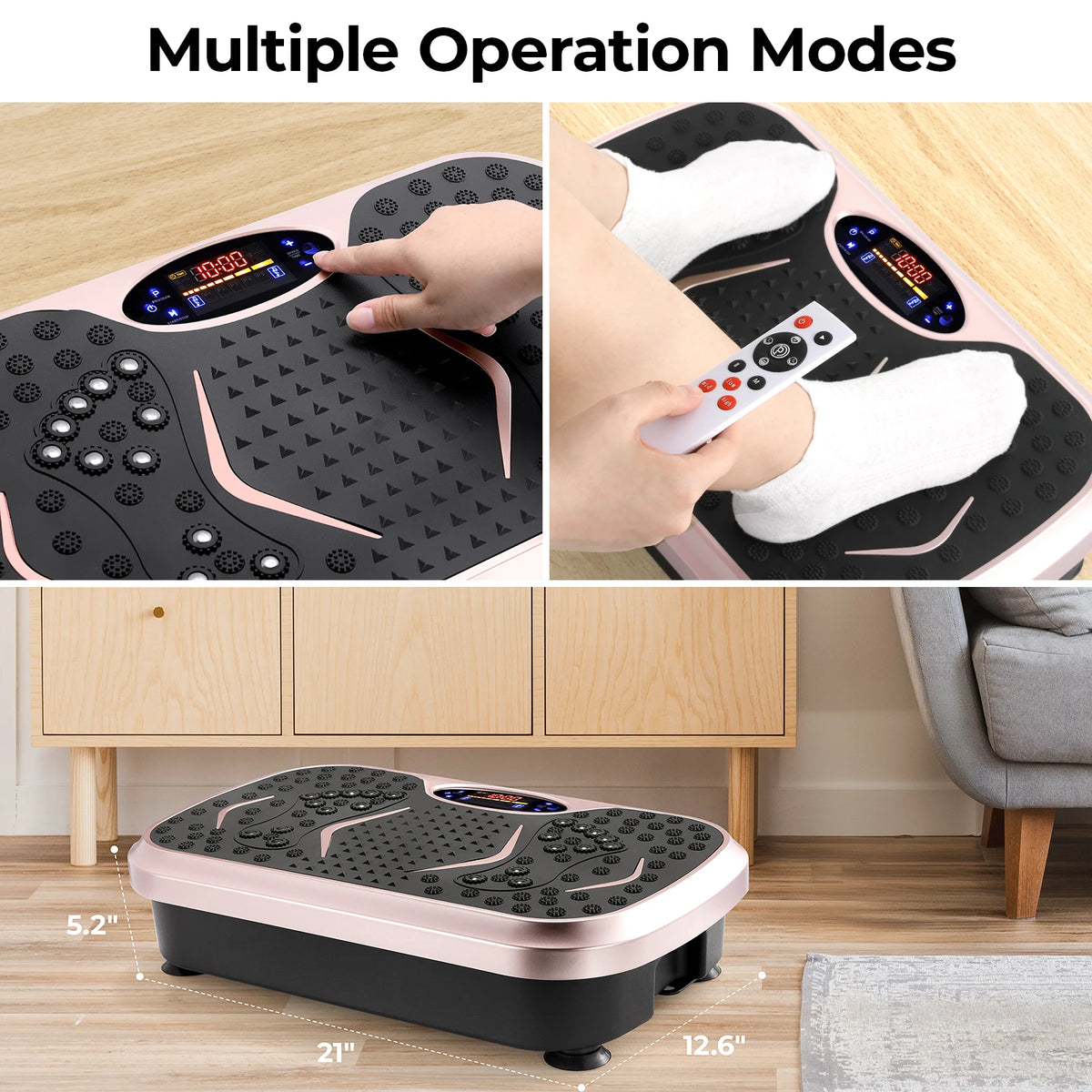 Vibration Plate Exercise Machine with Remote & Bands