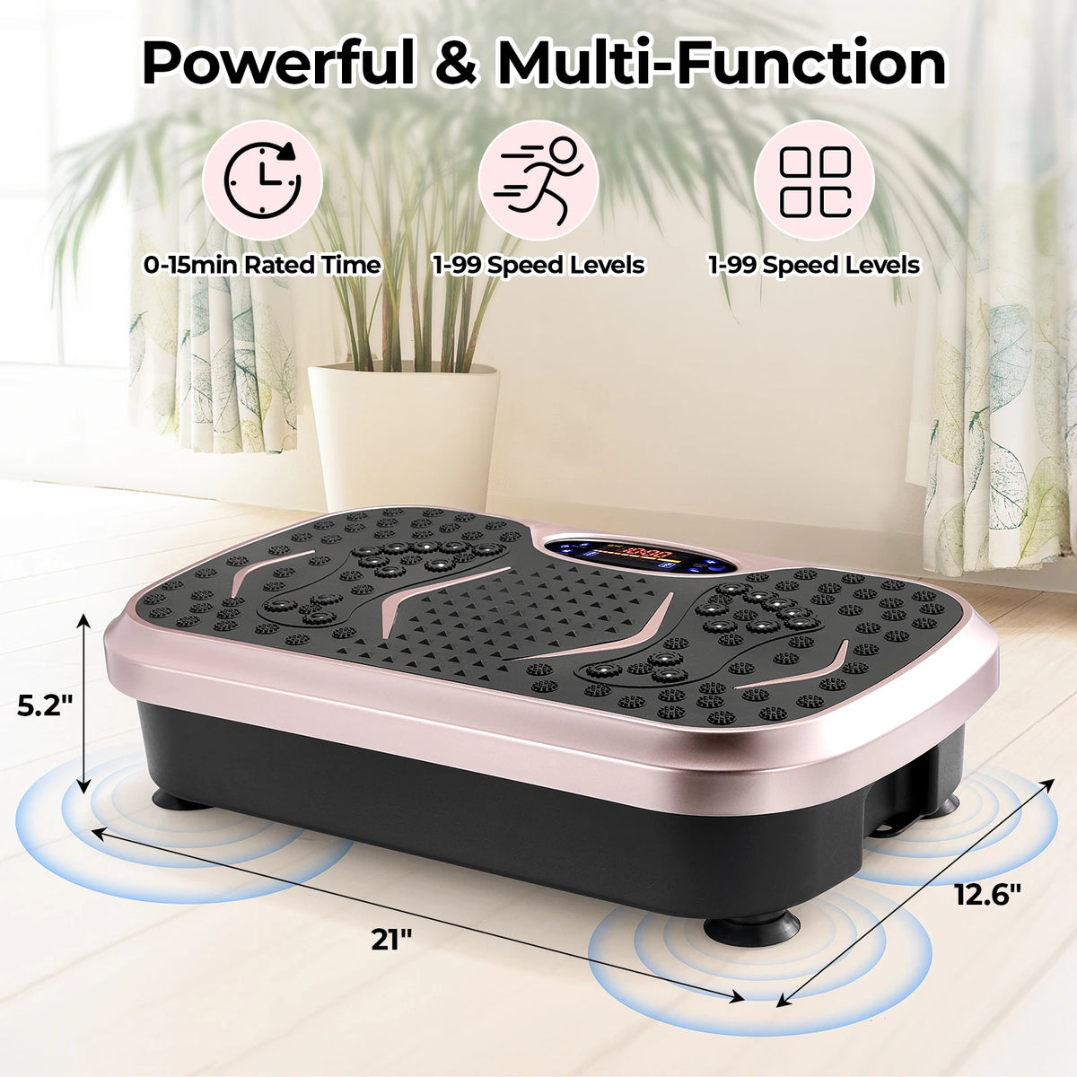 Vibration Plate Exercise Machine with Remote & Bands