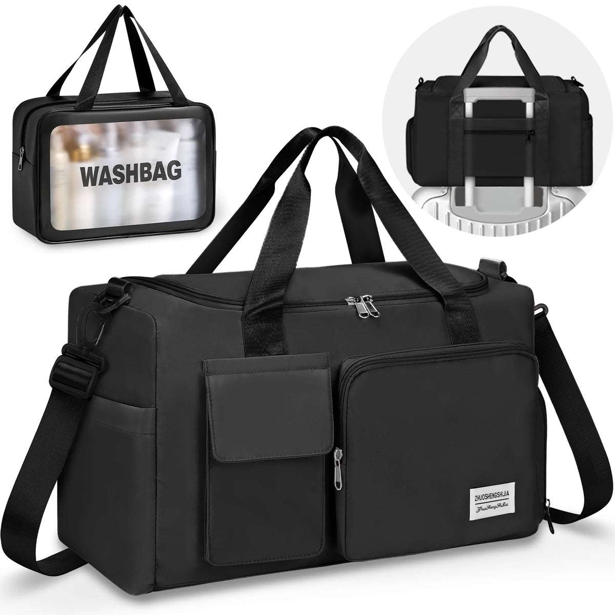 Gym Duffel Bag with Wet and Dry Compartments